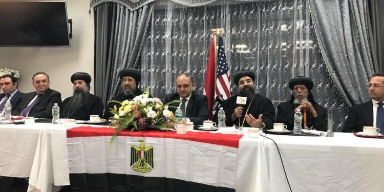 احتفالية تكريم السفير أحمد فاروق القنصل العام لمصر بالمقر البابوي بنيويورك