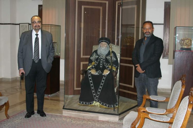 His Grace Anba Ermia receives the Chairman of Aroma Studios for Artistic Production.