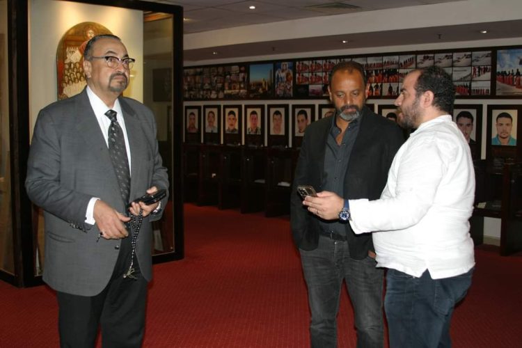 His Grace Anba Ermia receives the Chairman of Aroma Studios for Artistic Production.