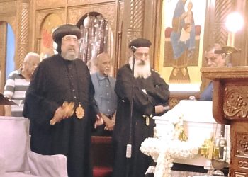 نيافة أنبا إرميا يرأس صلاة جناز السيدة أوجيني بهجت بكنيسة السيدة العذراء بروض الفرج بشبرا