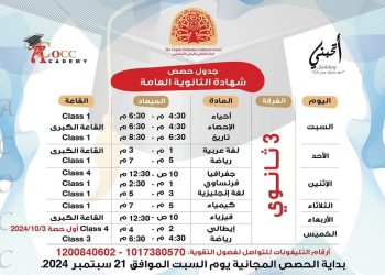 جدول الحصص المجانية للعام الدراسي 2024 - 2025: إضافة مواد جديدة ضمن خدمة “أتحبني” بالمركز الثقافي القبطي الأرثوذكسي
