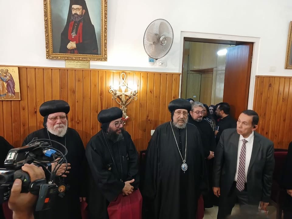 الانبا ارميا خلال تهنئة أخوتنا الكاثوليك بعيد الميلاد