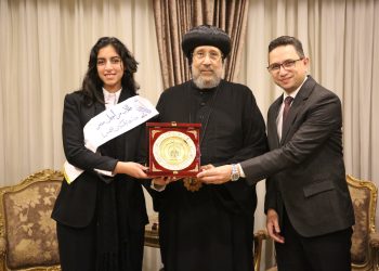 Ain Shams University Students Union and “Students For Egypt” Members offer Felicitations to His Grace Bishop Ermia on the Glorious Nativity