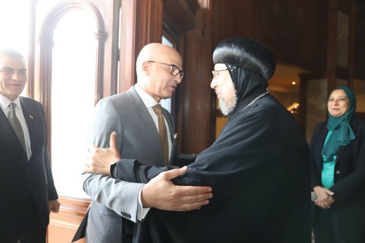 Ain Shams University’s President and his Vice President felicitate His Grace Bishop Ermia and the Coptic brethren on the glorious Nativity