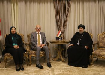 Ain Shams University’s President and his Vice President felicitate His Grace Bishop Ermia and the Coptic brethren on the glorious Nativity