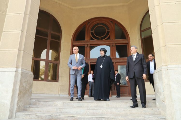 Ain Shams University’s President and his Vice President felicitate His Grace Bishop Ermia and the Coptic brethren on the glorious Nativity