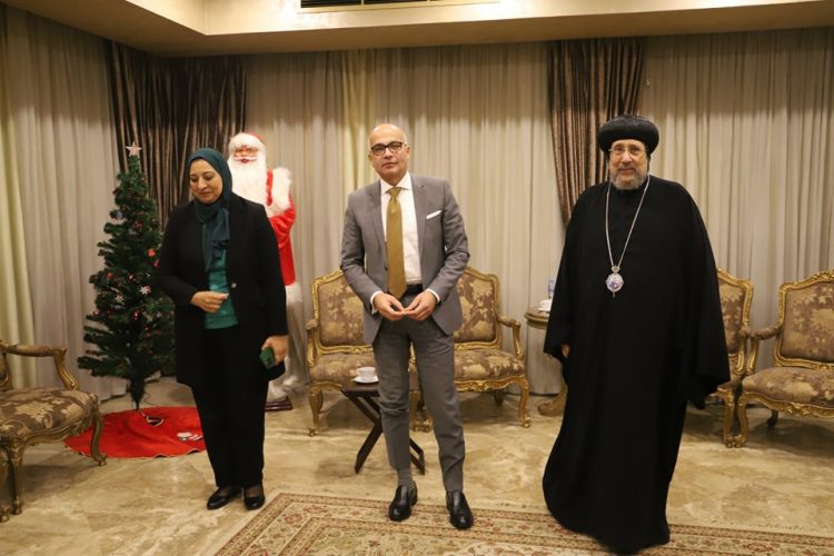 Ain Shams University’s President and his Vice President felicitate His Grace Bishop Ermia and the Coptic brethren on the glorious Nativity