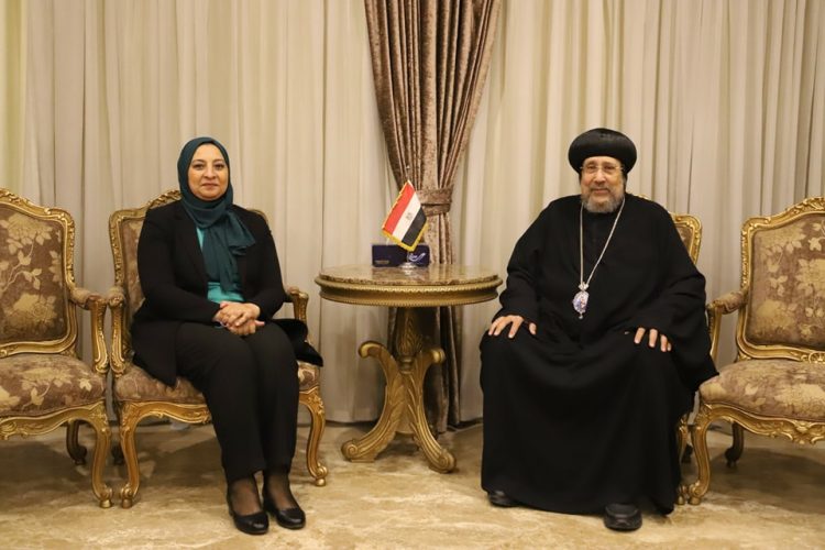 Ain Shams University’s President and his Vice President felicitate His Grace Bishop Ermia and the Coptic brethren on the glorious Nativity