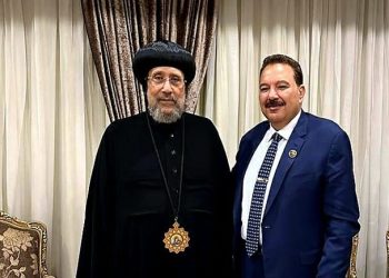 نيافة الأنبا إرميا يستقبل المهندس ماهر شنودة الأمين المساعد لأمانة المصريين بالخارج بحزب مستقبل وطن