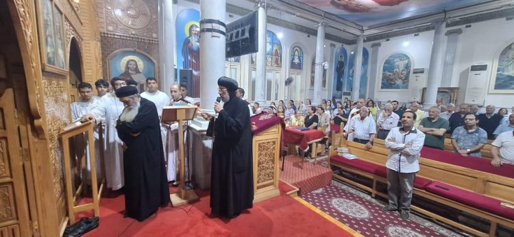 نيافة أنبا إرميا يلقى عظة روحية في كنيسة السيدة العذراء والقديس أنبا باخوميوس بالإسكندرية