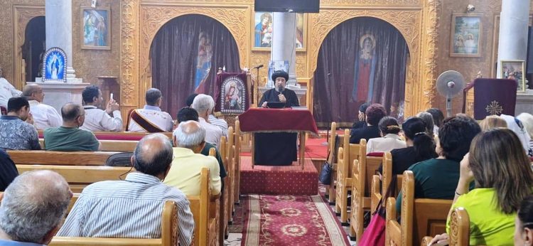 (العربية) نيافة أنبا إرميا يلقى عظة روحية في كنيسة السيدة العذراء والقديس أنبا باخوميوس بالإسكندرية