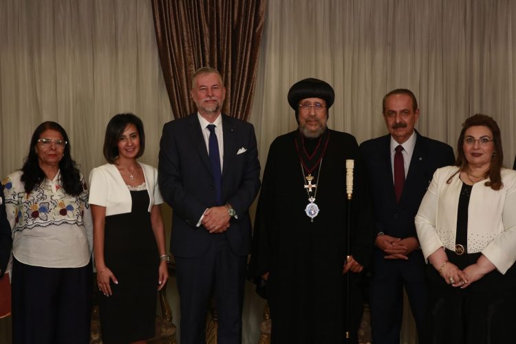 H.E. the Ambassador of the Sovereign Order of Malta has awarded H.G. Anba Ermia the Grand Cross pro Piis Meritis Melitensi
