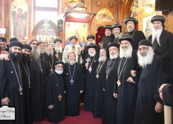 Evening prayers for the enthronement of H.G. Anba Dioscorus, Bishop of the Diocese of South Germany and Abbot of the Monastery of St. Anthony, at the Monastery of the Great St Anthony, Kröffelbach, Germany