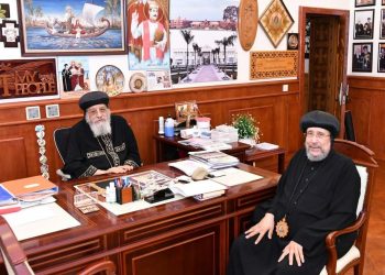 قداسة البابا الأنبا تواضروس الثاني يستقبل ثلاثة نيافة الانبا ارميا