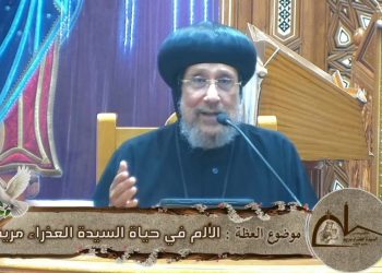 عظة نيافة الأنبا إرميا بعنوان «الآلام في حياة القديسة العذراء مريم» في كنيسة العذراء مريم بشبين الكوم