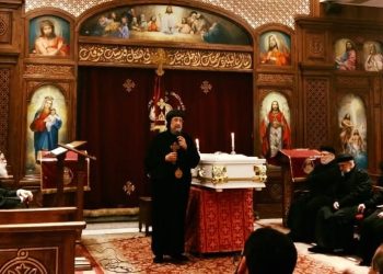 نيافة الأنبا إرميا يرأس صلاة جناز السيدة فوزية صادق جرجس بكنيسة العذراء والأنبا بيشوي بالعباسية