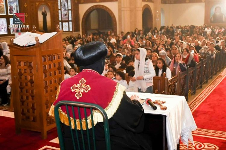 His Grace Anba Ermia Presides Over Vespers at Al-Tahouna on the 55th Anniversary of the Departure of Saint Pope Cyril VI