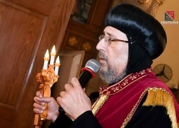 نيافة الأنبا إرميا يرأس صلاة عشية عيد نياحة القديس البابا كيرلس السادس من الطاحونة بعزبة خير الله بالقاهرة